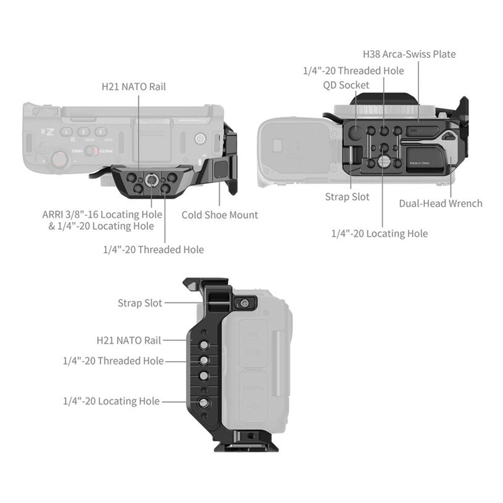 SmallRig HawkLock Half Camera Cage for Nikon ZR Camera