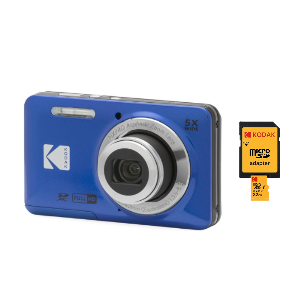 KODAK PIXPRO FZ55 Compact Digital Cameras with 13MP/16MP CMOS Sensors, Up to 5x Optical Zoom & 28mm Wide Angle Lens, Full HD Video, Rechargeable Li-Ion Battery