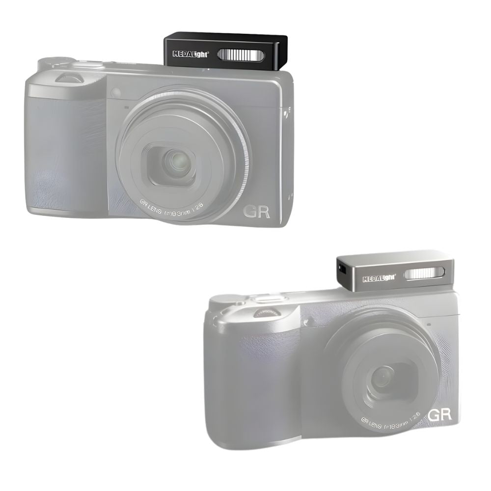 MEDALIGHT F20 Mini Camera Flash w/ GN5 Output, Hot Shoe Mount, 120mAh Battery, USB-C Rechargeable