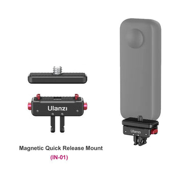Ulanzi Magnetic Quick Release Mount for Insta360 Action Cameras - Compatible with ONE RS 1-Inch/Twin/4K Edition, Ace/Ace Pro, X4/X3/X2, ONE R, ONE X | IN-01 IN-03