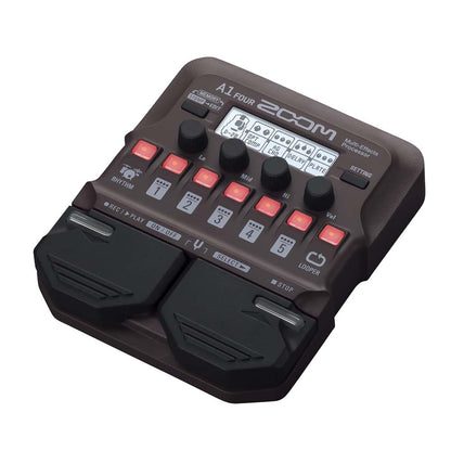 Zoom A1 Four Acoustic Instrument Multi-Effect Processor for Acoustic Guitar, Saxophone, Trumpet, Violin, Harmonica, and Acoustic Bass with 80+ Effects, Looper, and Drum Machine