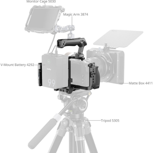 SmallRig Camera Cage & L-Shaped Mount Plate with Wooden Handle for Nikon ZR | 5904 / 5905 / 5906 / 6113