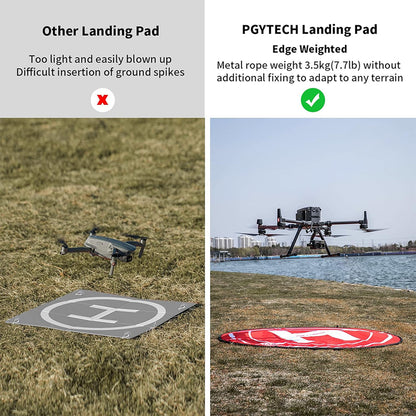 PGYTECH 160cm Weighted Foldable Drone Landing Pad for DJI Enterprise Series and Other Large Drones - Made with Waterproof 600D Thickened Nylon | P-GM-166
