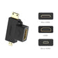 UGREEN 1080p Micro HDMI / Mini HDMI Male to HDMI Female Unidirectional Cable Adapter with Gold-Plated Contacts for HD Cameras, Projectors, and Displays | 20144