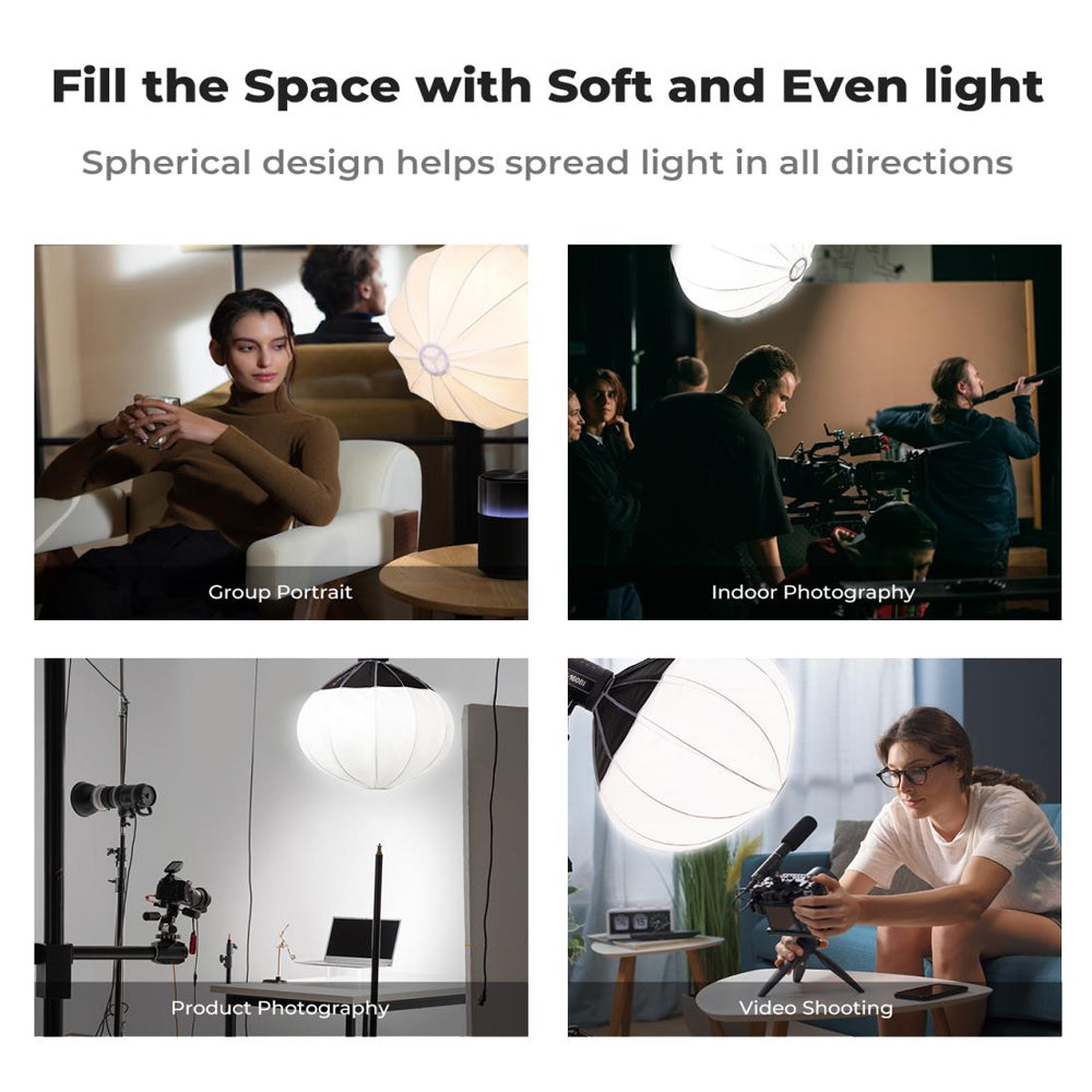 K&F Concept 65cm 85cm QR Bowens Mount Lantern Softbox with 360 Degree Omnidirectiol Soft Light for Camera Lighting Photo and Video Studio Equipment
