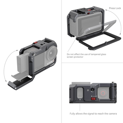 SmallRig Camera Cage for DJI Osmo Action 5 PRO 4 3