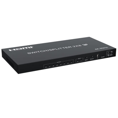 ArgoX 8-Out 2-In 4K HDMI Switcher/Splitter Multi-Screen Display Control Box with 3D Video Support for Televisions, Screen Displays, Monitors, Computers & Laptops