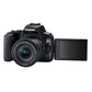 Canon EOS 200D II DSLR Camera with EF-S 18-55mm IS STM Lens Kit, 24.1MP APS-C CMOS Sensor DIGIC 8 Processor, 4K UHD Video, Wi-Fi & Bluetooth, Articulating Touch Screen LCD Display, Image Stabilizer, Creative Assist & Filters