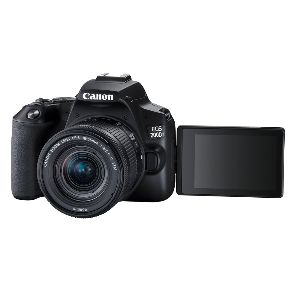 Canon EOS 200D II DSLR Camera with EF-S 18-55mm IS STM Lens Kit, 24.1MP APS-C CMOS Sensor DIGIC 8 Processor, 4K UHD Video, Wi-Fi & Bluetooth, Articulating Touch Screen LCD Display, Image Stabilizer, Creative Assist & Filters