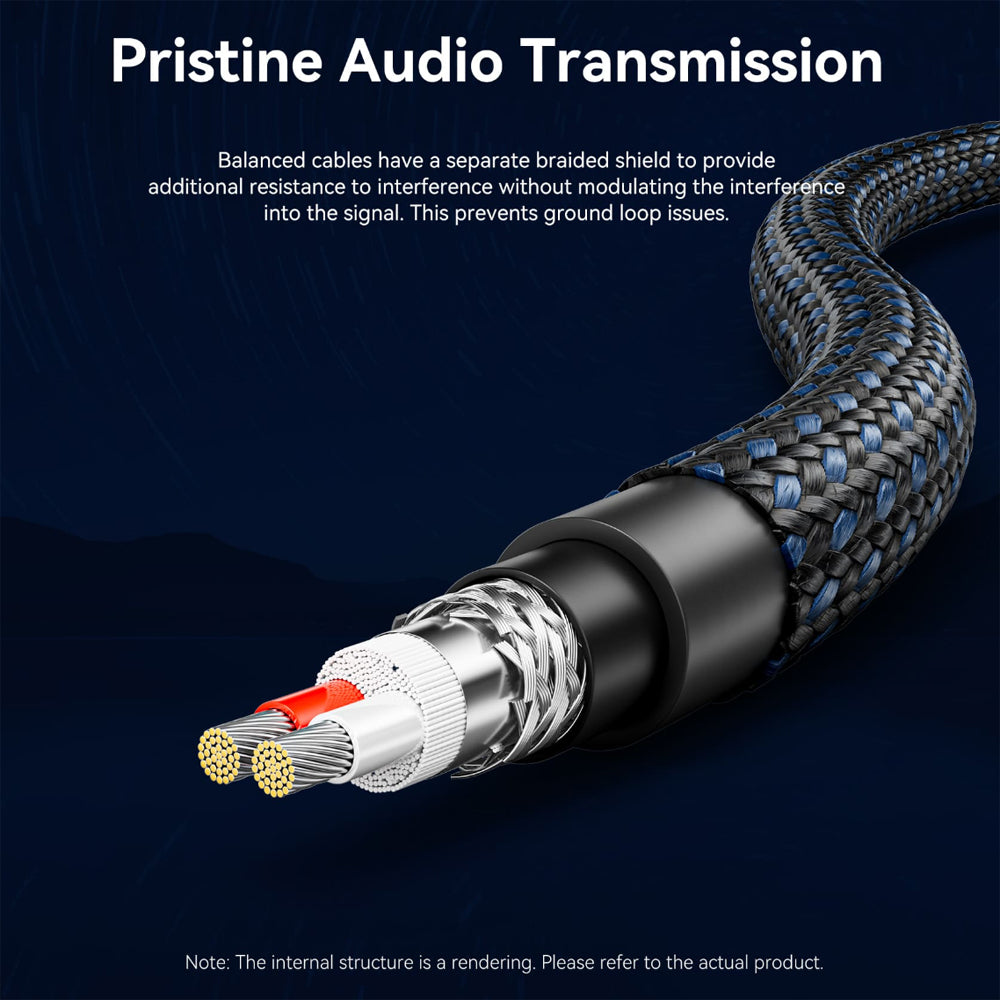 Vention XLR Microphone Cotton Braided Professional Audio Cable (Hi-Fi) with Male to Female Gold Plated Plug Connectors and Triple Internal Shielding for Sound Systems & Electric Musical Instruments Speakers Mixers Amplifiers and more