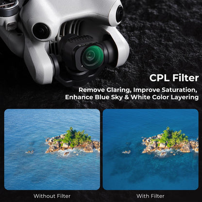 K&F Concept Nano-X Series Lens Filter for DJI Mini 4 Pro Drone Camera with Multi-Coated Optical Glass and Ultra-Thin Aluminum Frame - ND1000 Neutral Density / CPL Polarizing / UV Ultraviolet Filters