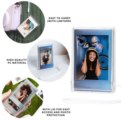 [CLEARANCE] Pikxi Ice Cream Cute Transparent Photo Mini Storage Box with 10 Sheets Capacity for Fujifilm Instax Mini Film