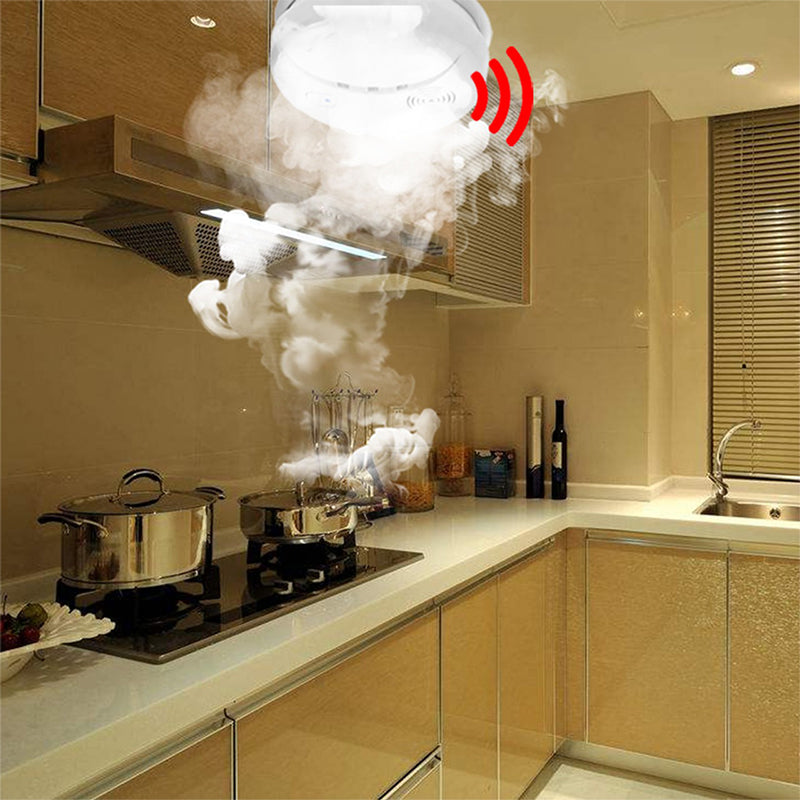 DAYTECH Photoelectric Wireless Smoke Detector Fire Preventive Alarm System for Home, Office, School, Hotel, Hospital, Restaurant Indoor Establishments | SM02