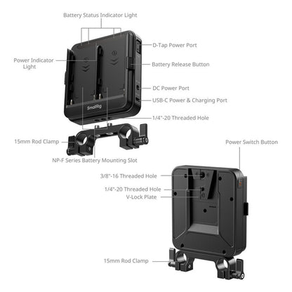 SmallRig NP-F Battery Adapter Plate Kit | 5537