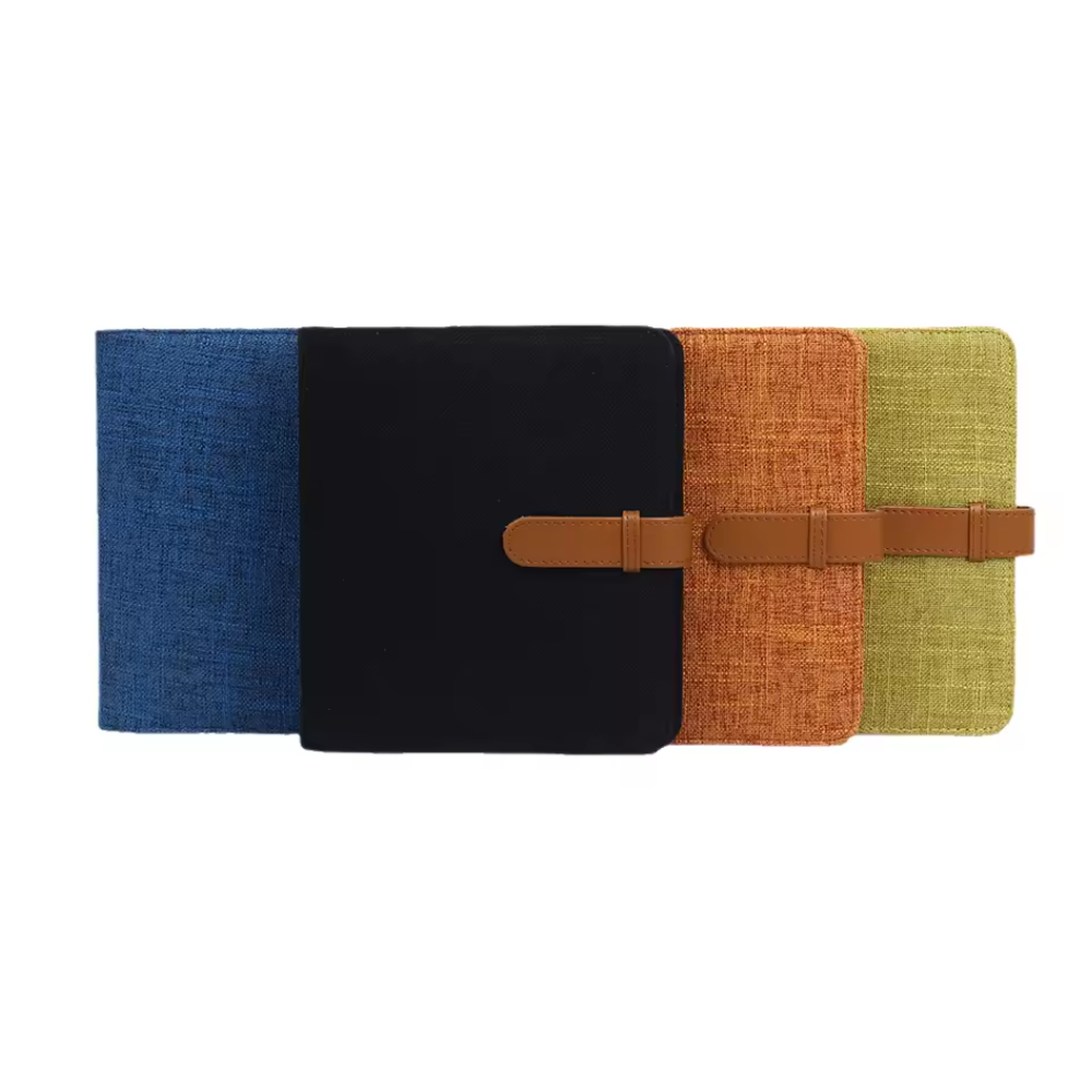 Pikxi Simple Design 288 Pocket Linen Photo Album Book for Instax Mini 12/11/EVO/Liplay Film with Leather Strap - Available in Black, Blue, Green, and Orange Colors