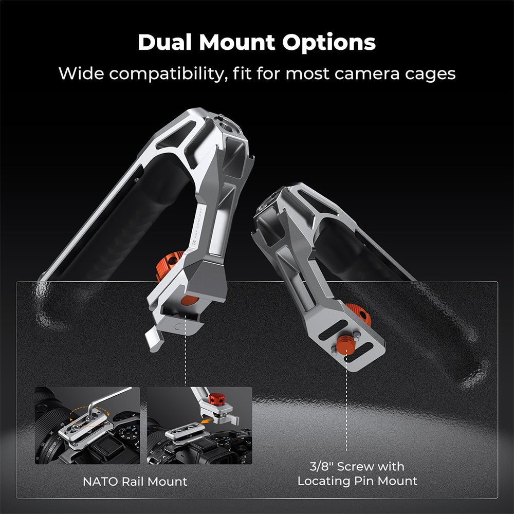 K&F CONCEPT Camera Cage Top & Side Handle w/ NATO & 3/8"-16 ARRI Dual Mount