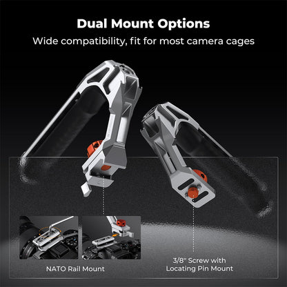 K&F CONCEPT Camera Cage Top & Side Handle w/ NATO & 3/8"-16 ARRI Dual Mount