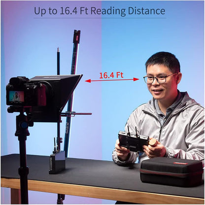 FEELWORLD TP2A Smartphone & Tablet Teleprompter with Support Up to 8-Inch Display Size (Diagol Measurement) for Mobile Phone & Digital Camera Shooting