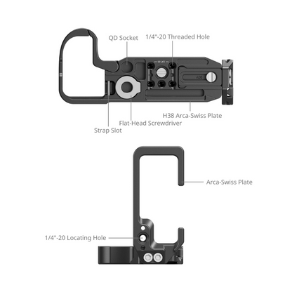 SmallRig L-Shaped Mount Plate for Nikon Z5 II, Z5, Z6, Z6 II, Z7, Z7 II – Arca Quick Release, Modular Design, Vertical & Horizontal Shooting Bracket | 5256