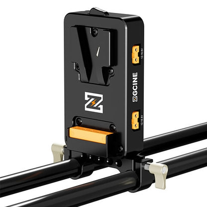 ZGCINE VM-VP3 V-Mount Battery Plate with 3 D-Tap, USB-C PD Output, 15mm LWS Rod Clamp, 1/4"-20 Mount Threads, Multi-Accessory Power Hub for Mobile Phones, Cameras, LED Lights, Monitors, Electric Slide Rails & Video Equipment