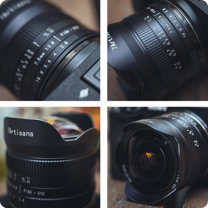 7Artisans 7.5mm F/2.8 Mark II APS-C Format Nikon Z Mount Ultra Wide Fisheye Prime Lens MF Manual Focus for Mirrorless Cameras