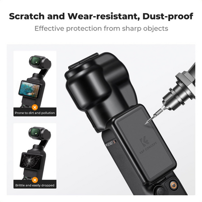 K&F Concept DJI Osmo Pocket 3 Camera Gimbal Cover and Lens Cap with Screen Protector, Lightweight, Compact Design, Dust-Proof and Scratch Resistant for Photography, Videography, Content Creation, Vlogging & Travel Accessory