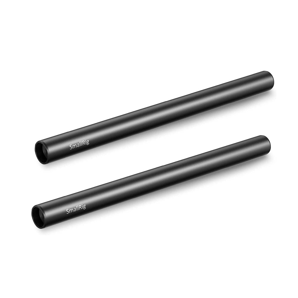 SmallRig 2pcs 8" Black Aluminum Alloy Rod (PAIR) with 1.5cm Diameter (M12-20cm) for Videography and Studio Equipment 1051