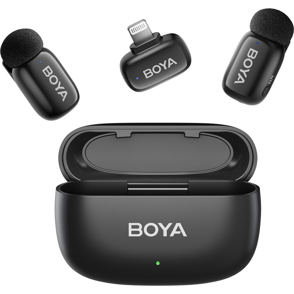 BOYA Mini 2 Wireless Lavalier Mic with Lightning / USB-C, AI Noise Cancel, 48kHz, 30H Battery