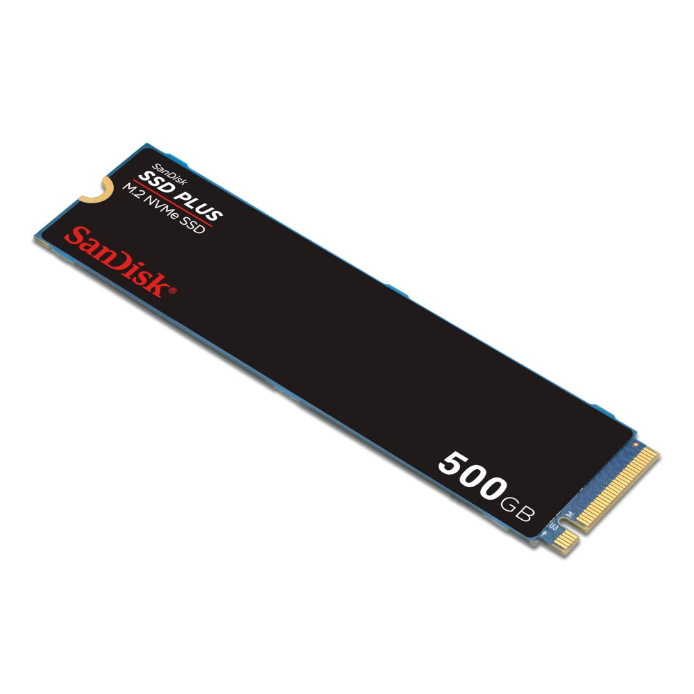 SanDisk SSD Plus 500GB M.2 NVMe PCIe 3.0 x4 Internal SSD Solid State Drive with 2400MB/s Read and 1500MB/s Write Speed, Windows 10 Compatible and Western Digital Dashboard Support