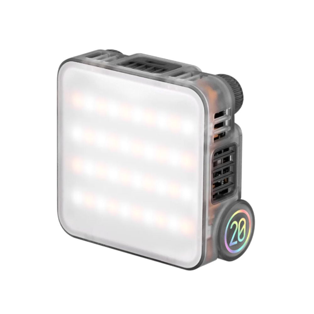 Zhiyun Fiveray M20 20W Bi-Color Pocket LED Fill Light with 4500mAh Built-in Battery, 2500-6700K Adjustable Color Temperature, DynaVort Cooling System, On-Board & Mobile App Control for  Camera Photography & Videography