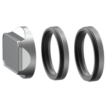 YC ONION Aluminum Lens Hood with 49mm Filter Adapter Ring for FUJFIILM X100VI X100V & X100F Mirrorless Compact Digital Camera - Available in Black, Silver Colors | LHX100CB LHX100CS