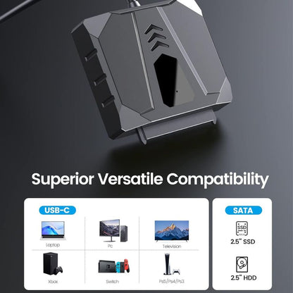 [CLEARANCE] ORICO 2.5" / 3.5" SATA SSD HDD Hard Disk Drive Adapter with Silicone Cover, USB 2.0 Output, 480Mbps Transfer Rate for PC Desktop Computer Laptop | UTS2-2AB