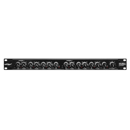 Konzert KXW-302.2 Professional Mono Stereo Crossover with XLR Inpus/Outputs, Low-Frequency Subwoofer, 40Hz High Pass Filter Channel and Reverse Switches