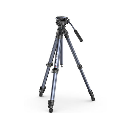 Ulanzi OMBRA II Travel Tripod with 10kg Max Payload, Fluid Pan & Tilt Head, Panoramic Ball Head, 360° Rotation Phone Clamp for DSLR, Mirrorless, Cinema Camera Videography Photography | T154 | T156