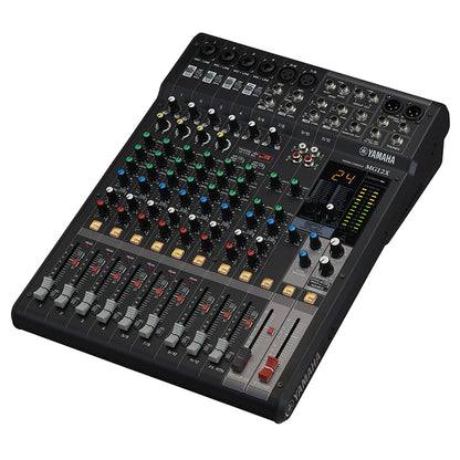 Yamaha MG12 Series 12-Channel Analog Console Mixer USB Audio Interface 12 In / 6 Out with 24 SPX Effects, 3 & 2-Band EQ Equalizer, D-PRE Mic Preamps, 48V Phantom Power for DJ, Audio Mixing, Studio & Recording | MG12 MG12X MG12XU MG12XUK