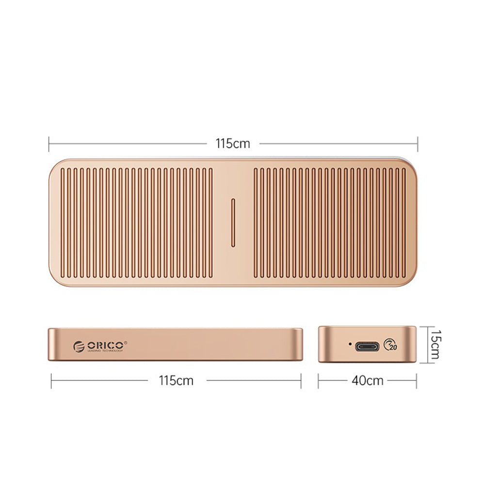 [CLEARANCE] ORICO M.2 NVME SSD Solid State Drive Enclosure with USB 3.2 Gen2 x2 Type-C Interface, 20Gbps Transfer Rate, 4TB Max Capacity with UASP TRIM Function for Smartphone PC Desktop Laptop | M223C3-G4