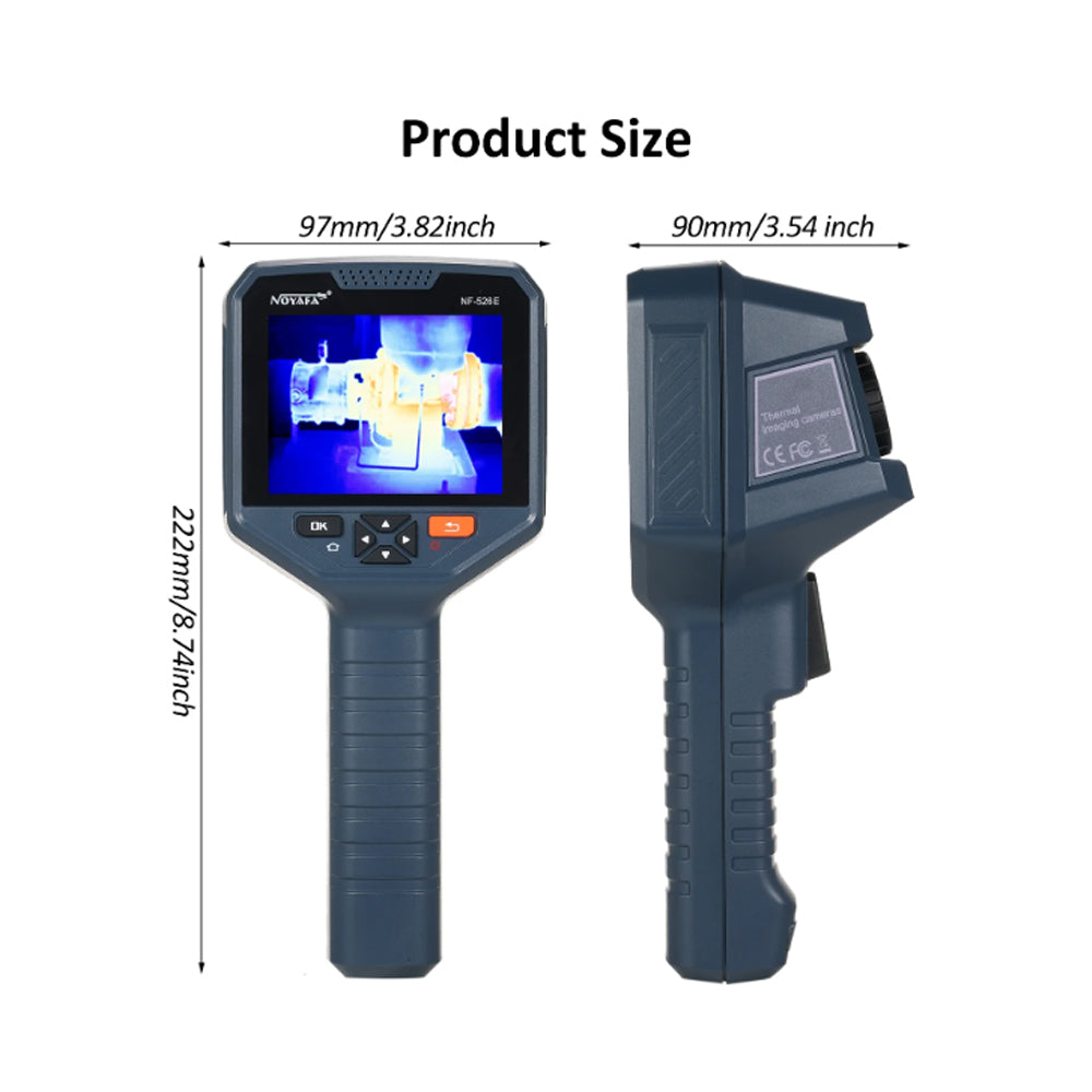 Noyafa Digital Handheld Industrial Thermal Imager with 3.5" 750p LCD Screen Display, 2600mAh Built-In Battery, 8GB Storage Memory, USB-C Charging & Data Cable, Multi-Image Modes for Device, Electrical, Pipeline, Building Inspection, etc.