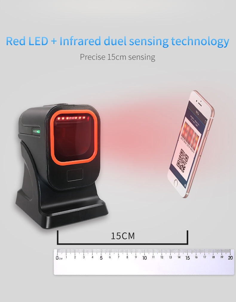 Logicowl OJ-MP6200 1D 2D Grocery supermarket barcode scanner QR Code Omni directiol CCD