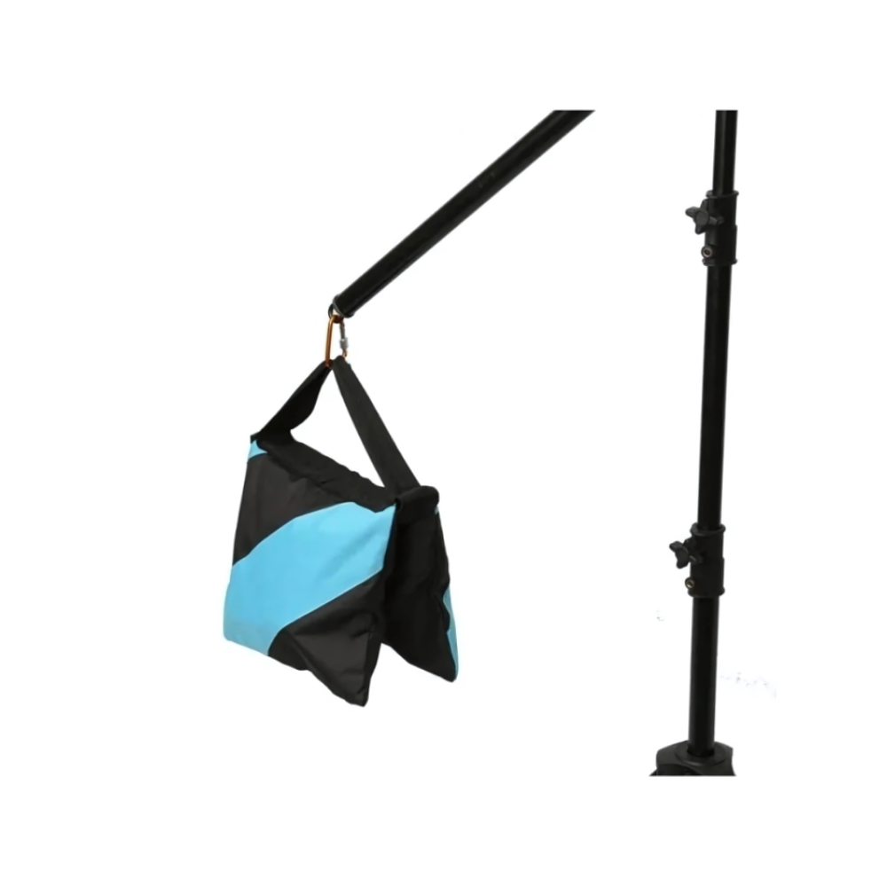 Godox LB03 Portable Aluminum Light Stand Boom Arm with Counterweight Sandbag, 3-Section Adjustable 200cm Max Height and 180° Rotating Tilt for Professional Photography, Lighting & Studio Equipment