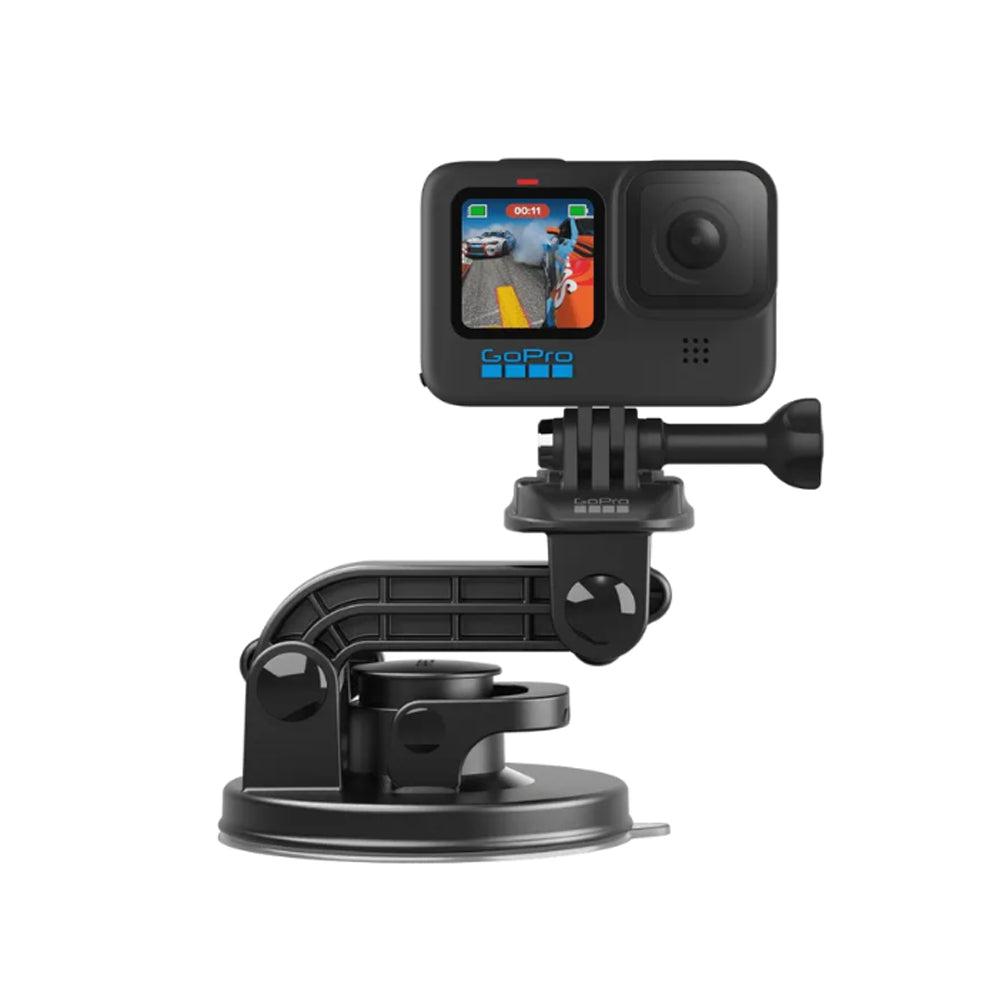 GoPro Suction Cup Mount with 3.4 Diameter, Standard and QR Quick Release Bases and Adjustable Arms for HERO 12 / 11 / 11 Mini / 10 / 9 and Legacy Action Cameras | AUCMT-302