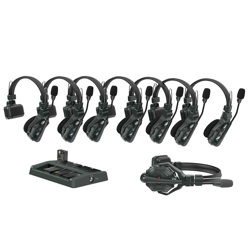 Hollyland Solidcom C1-6S | C1-4S 1.9 GHz Wireless Full Duplex DECT Intercom System with TWS True Wireless Headsets, Batteries and Charger for Professional Filmmaking