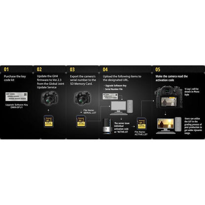 Panasonic V Log L Function Activation Code for DMC GH4 GH5 DMC FZ2500