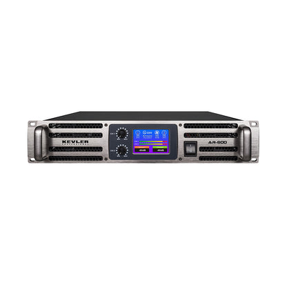 KEVLER AR Series 2-Channel 600W Professional Power Amplifier with LCD Display, High-Current Toroidal Transformer, Parallel Bridge Mode Selection and XLR Input | AR-600