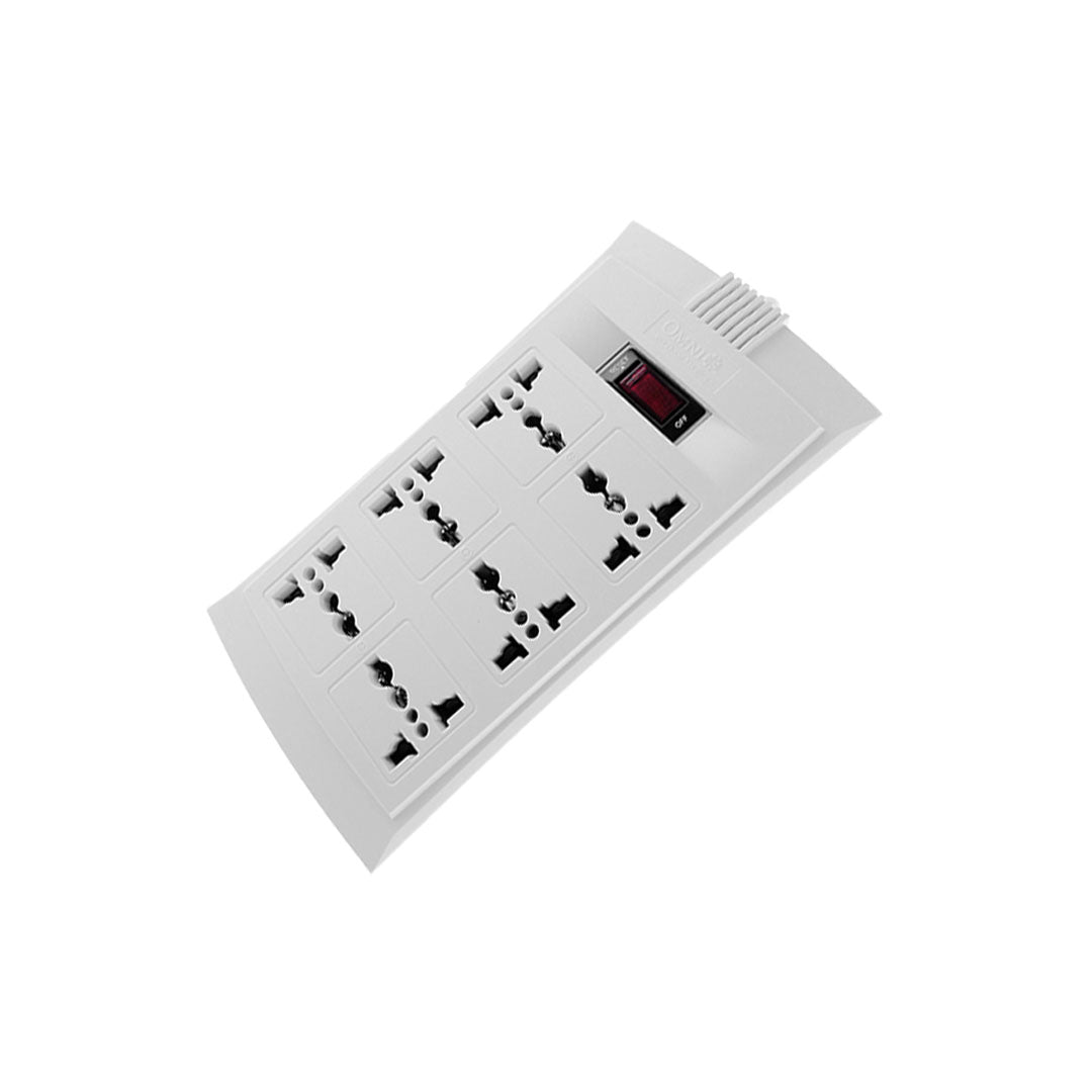OMNI 2500W 10A 220V 1.83 Meters Universal Outlet Extension Cord Cable with Switch for Electronics and Appliances (Available in Different Gangs) (1.83M) | WEU