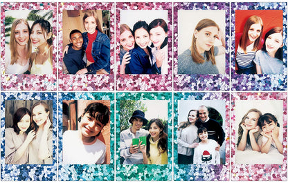 FUJIFILM Instax Mini Film 10s (10 Sheets) Single Pack | Glossy, PhotoSlide (NEW), Sprinkles (NEW), Black, Sky Blue, Confetti, Comic, Airmail, Pink Lemonade, Monochrome, Stripe, Stained Glass, Shiny Star, Rainbow, Macaron, Contact Sheet