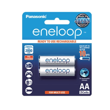 Panasonic Eneloop BK 3MCCE 2BT AA Rechargeable Battery Pack of 2 (White) x6