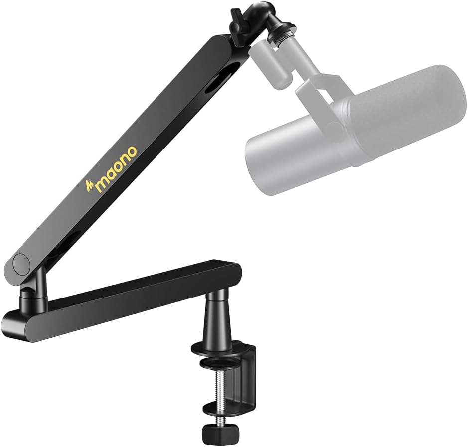 Maono BA92 Microphone Suspension Boom Arm Stand Aluminium Alloy 360 Degree Joint for Podcast, Vocal Studio Recording