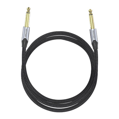 [CLEARANCE] Vention 6.5mm Jack Male to 6.5mm Jack Male Cotton Braided Gold Plated 2-Meters (BAS) Audio Cable for Musical Instruments, Speakers, Amplifiers, Mixers