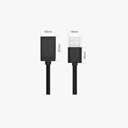 [CLEARANCE] UGREEN USB 2.0 A Male to A Female 1-Meter Nickel Plated Extension Cable with 480Mbs Transfer Speed | 10314