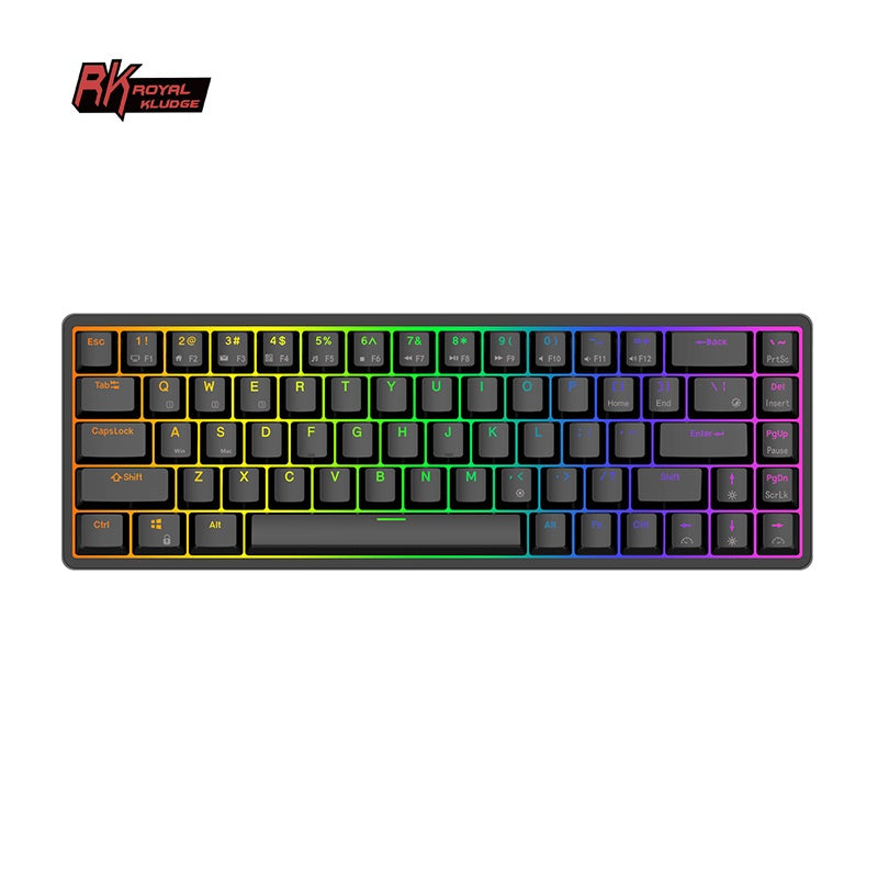 [CLEARANCE] Royal Kludge RK RKG68 68 Keys Mechanical Gaming Keyboard 2.4G Wireless Hot Swappable TKL with Bluetooth 5.0 (White, Black) (Blue Clicky, Red Linear, Brown Tactile Switch)
